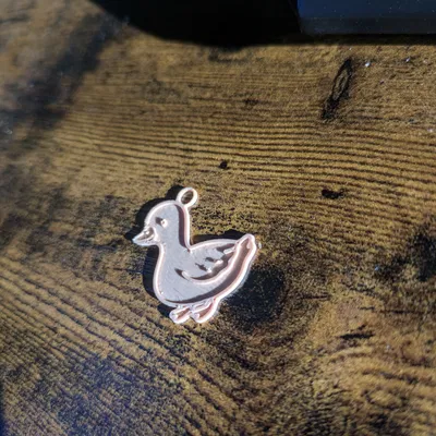 Móc khóa hình chú vịt nhỏ dễ thương - Cute Goose Keychain