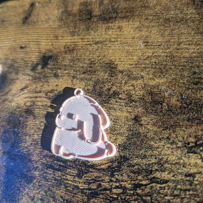 Móc khóa hình chú thỏ dễ thương (Cute Bunny Keychain) - File in 3D