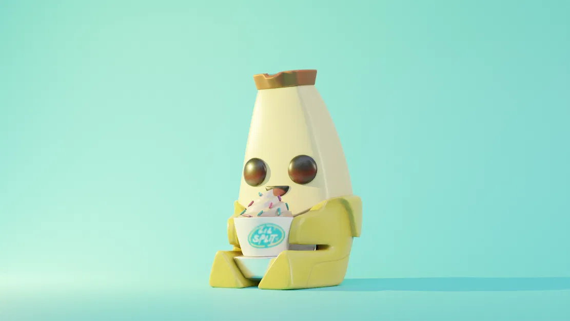 Mô hình 3D Cute Banana đáng yêu phong cách Fortnite - Image 1
