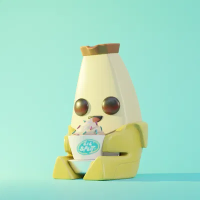 Mô hình 3D Cute Banana đáng yêu phong cách Fortnite