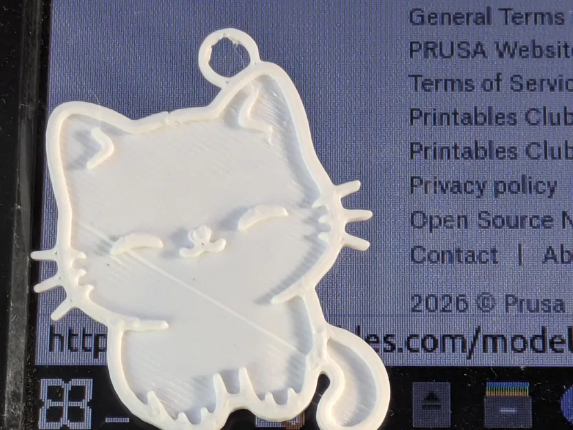 Móc khóa hình mèo con đáng yêu - File in 3D dễ thương - Image 1