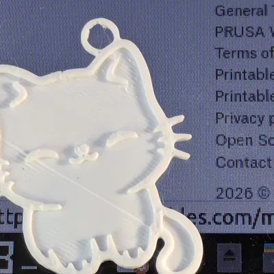 Móc khóa hình mèo con đáng yêu - File in 3D dễ thương