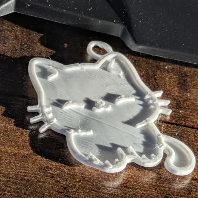 Móc khóa hình mèo con đáng yêu - File in 3D dễ thương