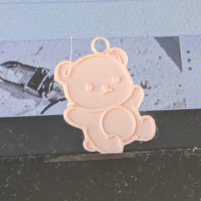 Móc khóa gấu nhỏ đáng yêu (Cute Bear Keychain Pendant) - Tự in 3D