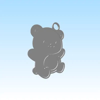 Móc khóa gấu nhỏ đáng yêu (Cute Bear Keychain Pendant) - Tự in 3D