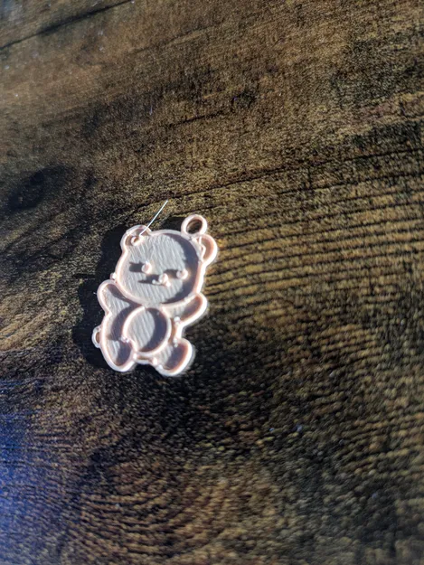 Móc khóa gấu nhỏ đáng yêu (Cute Bear Keychain Pendant) - Tự in 3D - Image 3