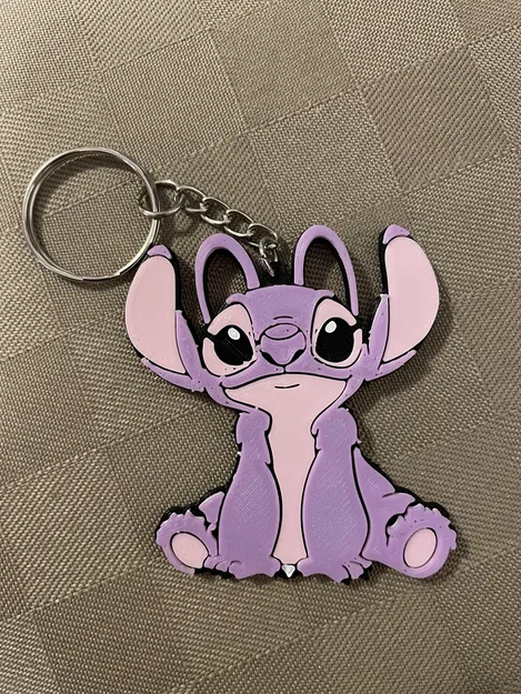 Móc khóa Angel Stich 3D dễ thương cho máy in đơn sắc - Image 1