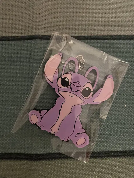 Móc khóa Angel Stich 3D dễ thương cho máy in đơn sắc - Image 2