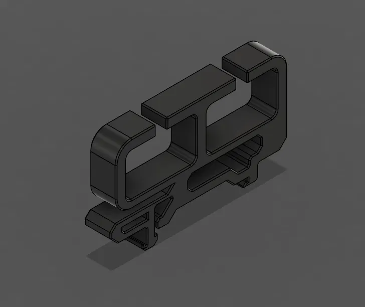 Kẹp quản lý cáp Din Dual Cable Channel in 3D gọn gàng cho tủ điện - Image 1