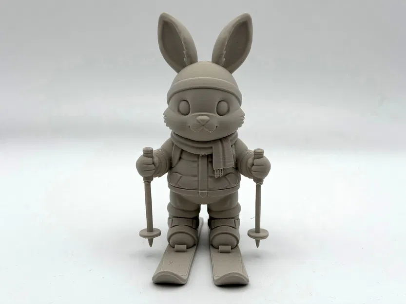 Mô hình chú thỏ Phục sinh trượt tuyết - Image 2