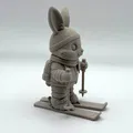 Mô hình chú thỏ Phục sinh trượt tuyết - Thumbnail 3