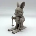 Mô hình chú thỏ Phục sinh trượt tuyết - Thumbnail 4
