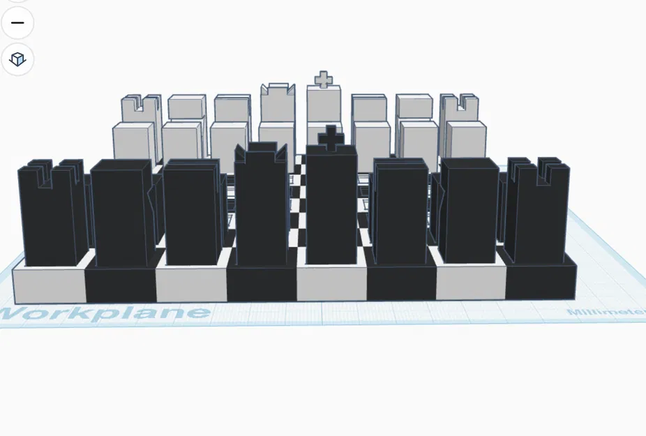 Bộ cờ vua 3D thiết kế tối giản (Ultra-Simplistic Chess Set) - Image 3