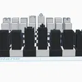 Bộ cờ vua 3D thiết kế tối giản (Ultra-Simplistic Chess Set) - Thumbnail 3