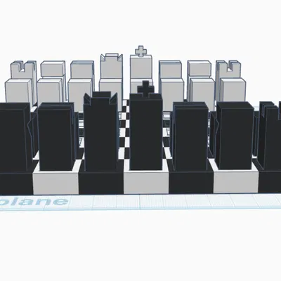 Bộ cờ vua 3D thiết kế tối giản (Ultra-Simplistic Chess Set)