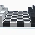 Bộ cờ vua 3D thiết kế tối giản (Ultra-Simplistic Chess Set) - Thumbnail 4