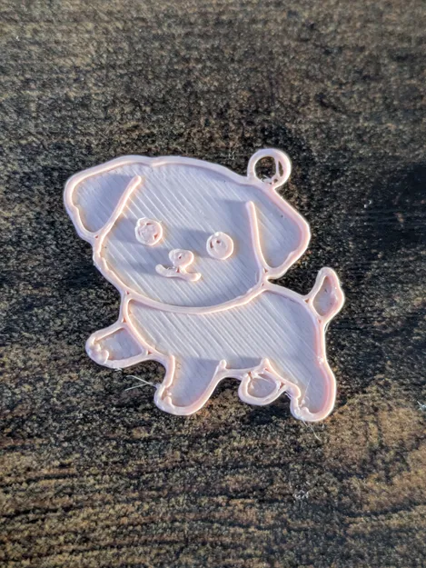 Móc khóa hình chú cún dễ thương in 3D - Phụ kiện đáng yêu - Image 1