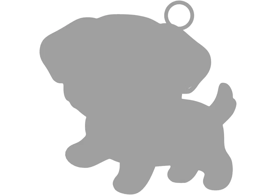 Móc khóa hình chú cún dễ thương in 3D - Phụ kiện đáng yêu - Image 3