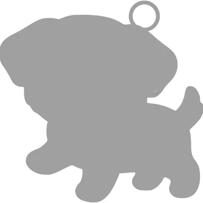 Móc khóa hình chú cún dễ thương in 3D - Phụ kiện đáng yêu