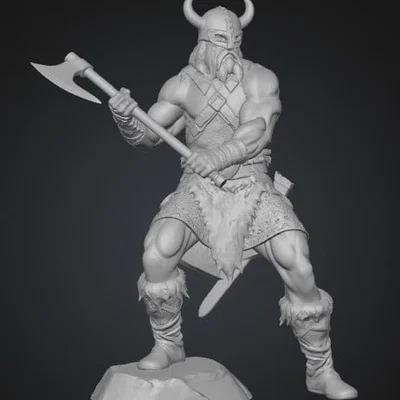 Mô hình Berserker of the North - Chiến binh Viking 3D in ấn tượng