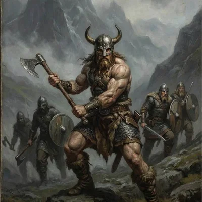 Mô hình Berserker of the North - Chiến binh Viking 3D in ấn tượng