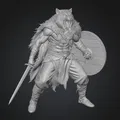 Mô hình 3D chiến binh sói The Howling Warlord cực chi tiết - Thumbnail 1