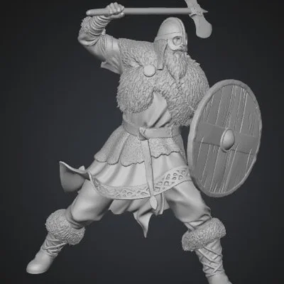 Mô hình 3D Stormshield Warrior - Chiến binh Viking dũng mãnh