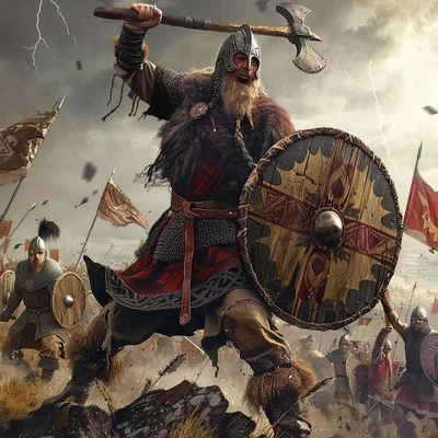 Mô hình 3D Stormshield Warrior - Chiến binh Viking dũng mãnh