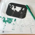 Pochoir bò sữa - Stencil hình chú bò - Thumbnail 1