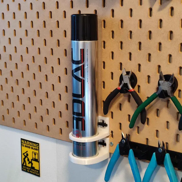 Giá treo bình xịt 3DLAC gắn bảng IKEA Skådis tiện lợi - Image 1