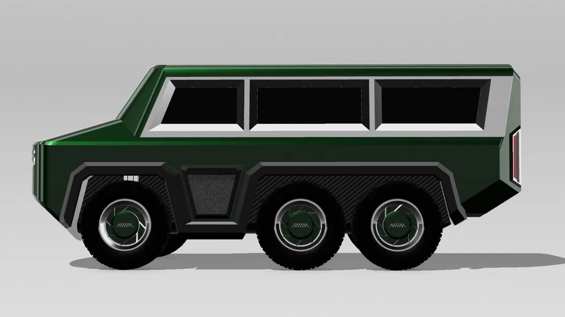 CL1M12 - Xe Vận Tải Quân Sự Bọc Thép 6x6 Off-Road - Image 6