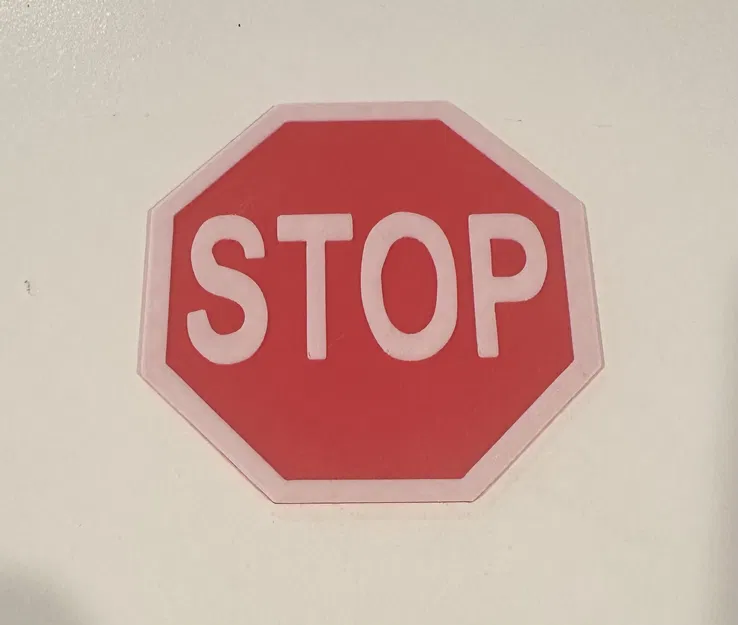 Mô hình biển báo STOP trang trí và làm đế lót ly 3D cực chất - Image 1