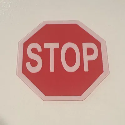 Mô hình biển báo STOP trang trí và làm đế lót ly 3D cực chất