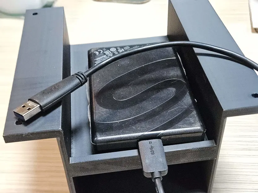 Giá Đỡ Đôi Ổ Cứng 2.5" HDD/SSD Gắn Dưới Bàn — In Nguyên Khối, Không Cần Support - Image 9