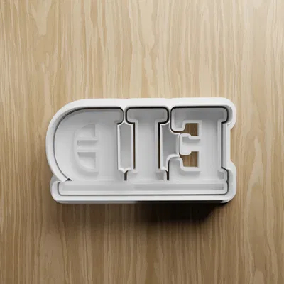 Khuôn cắt bánh quy Eid STL | Con dấu Fondant Eid Mubarak | Tệp in 3D làm bánh