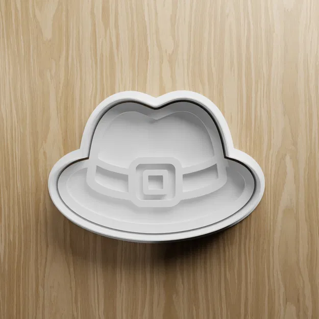 File STL Khuôn Cắt Bánh Quy Hình Mũ Pilgrim | Khuôn Fondant Lễ Tạ Ơn | In 3D Làm Bánh - Image 2