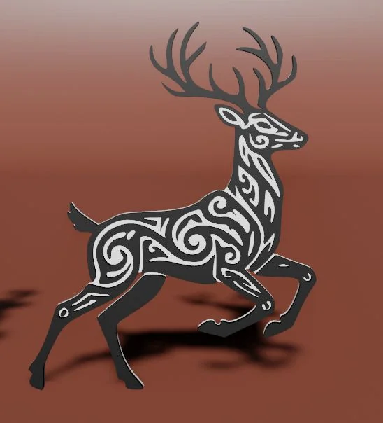Mô hình con nai (Deer) trang trí nghệ thuật in 3D đẹp mắt 1