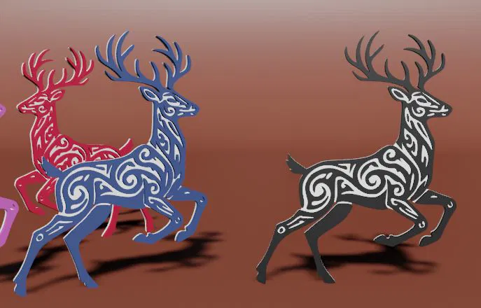 Mô hình con nai (Deer) trang trí nghệ thuật in 3D đẹp mắt - Image 2