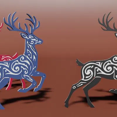 Mô hình con nai (Deer) trang trí nghệ thuật in 3D đẹp mắt