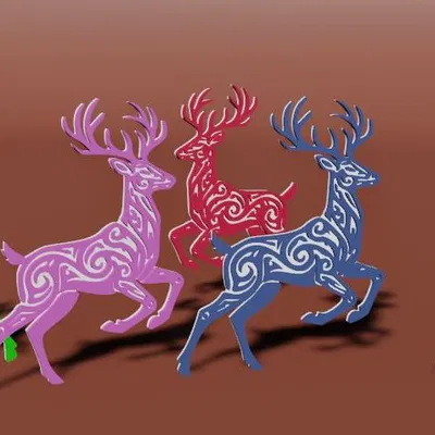 Mô hình con nai (Deer) trang trí nghệ thuật in 3D đẹp mắt