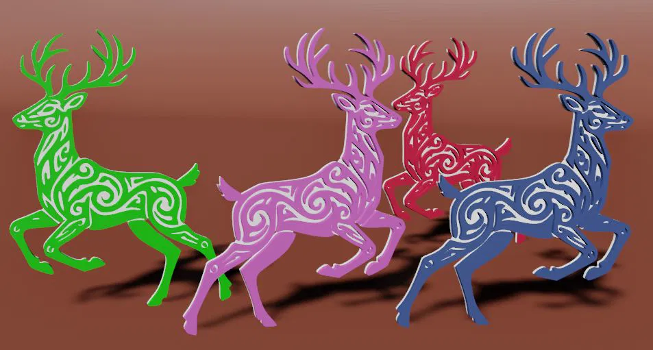 Mô hình con nai (Deer) trang trí nghệ thuật in 3D đẹp mắt - Image 4