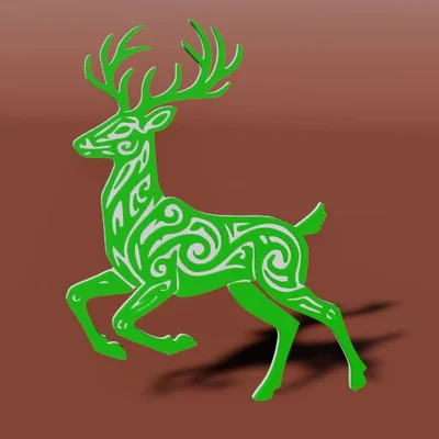 Mô hình con nai (Deer) trang trí nghệ thuật in 3D đẹp mắt 5