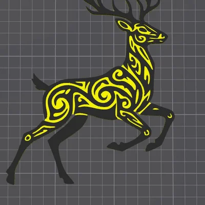 Mô hình con nai (Deer) trang trí nghệ thuật in 3D đẹp mắt 6
