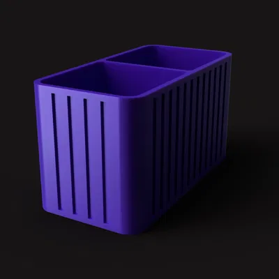 Fluted Duo: Ống cắm bút để bàn phong cách hiện đại