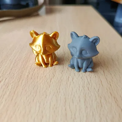 Mô hình 3D chú gấu mèo nhỏ (Tiny Cute Racoon) dễ thương