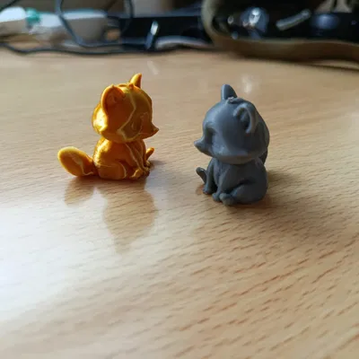 Mô hình 3D chú gấu mèo nhỏ (Tiny Cute Racoon) dễ thương