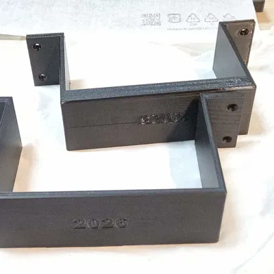 Giá đỡ ổ cứng 3.5" gắn dưới bàn - Thiết kế 2 mảnh, tùy chỉnh khoảng cách, không cần support