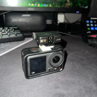 Đế gắn micro cho DJI Osmo Action 4, 5, 6 Pro - In 3D tiện dụng