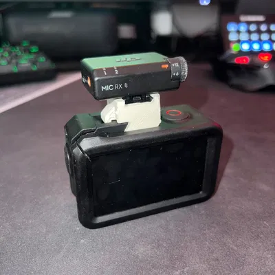 Đế gắn micro cho DJI Osmo Action 4, 5, 6 Pro - In 3D tiện dụng