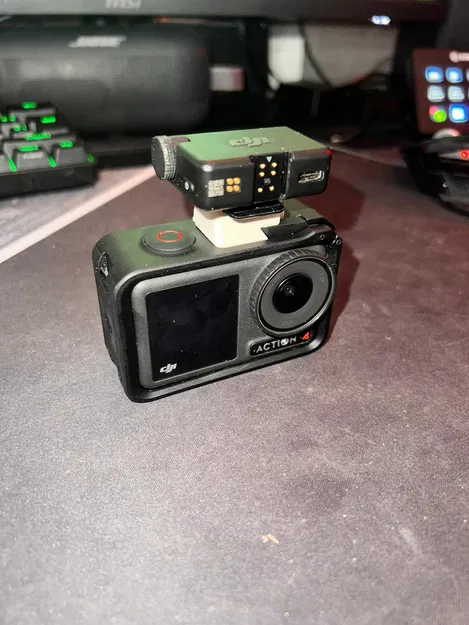 Đế gắn micro cho DJI Osmo Action 4, 5, 6 Pro - In 3D tiện dụng - Image 4